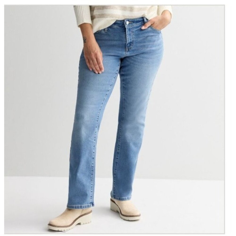 Womens Sonoma Size 10R Denim Jeans Goods For Life Curvy Mid Rise Bootcut Casual